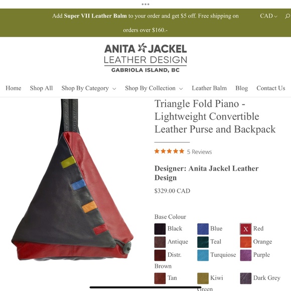 Anita Jackel Trifold Leather Backpack Sling Bag - Picture 13 of 14